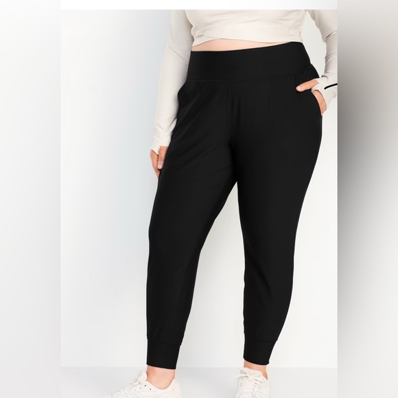 Old Navy High Waisted PowerSoft Joggers with pockets Women’s Black Pants Sz XXL - Picture 1 of 8